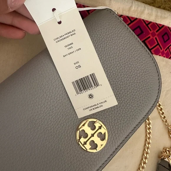 New Tory Burch CHELSEA PEBBLED CROSSBODY BAG - Picture 8 of 8
